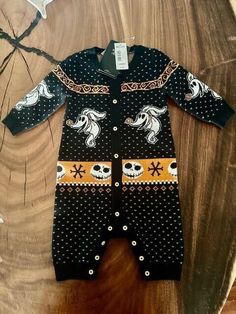 Nightmare Before Christmas Sweater, Goth Baby, Christmas Bodysuit, Black Knit Sweater, Baby & Toddler Clothing, Nightmare Before, Ugly Sweater, Black Knit, Nightmare Before Christmas