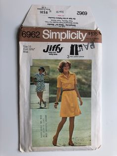 an old sewing pattern for a women's dress