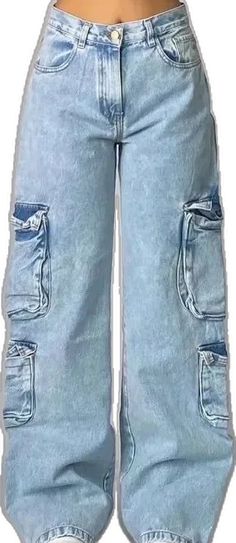 High Waisted Baggy Jeans, Y2k Baggy Jeans, Women Y2k, Jean Vintage, Wide Trousers, Casual Wide Leg Pants, Jeans Y2k, 90s Streetwear, Streetwear Y2k