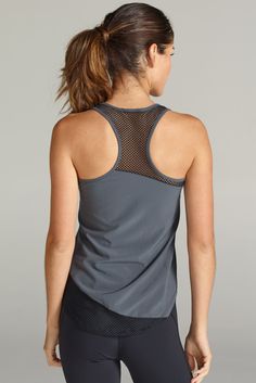 A lightweight, moisture-wicking workout tank that's perfect for your sweatiest workouts. Curved hemlines and strategic mesh placements. GRAPHITE is the new Fall "IT" color! Pair it with the Tatiana Capri for the complete look. By CHICHI Active. - Machine wash cold with like colors/gentle cycle. - Do not bleach/hang dry. - Made in the USA. Sweaty Workouts, Outfits 2016, Casino Sites, Gym Style, Real Money, Workout Tanks, Character Outfits, Athletic Wear, Last Chance