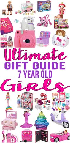 BEST Gifts 7 Year Old Girls! The ultimate gift guide for gifts for 7 year old girls.  Get the best ideas for 7th (seven) birthday gifts or Christmas gifts for 7 year old girls. Kids & children will love these fun products. Top  toys for girls as well as non toys! Top Toys For Girls, Birthday Ideas For Girls, Bday Gifts For Him, Colonial Christmas, Fourth Birthday, Gift Suggestions