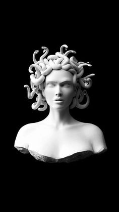 a black and white photo of a woman's head with octopus tentacles on it