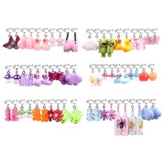 PRICES MAY VARY. The package includes 30 pairs of different clip on earrings, enough styles. Trendy Design: Handmade and unique non pierced earrings in line with the aesthetic. Aesthetic Weird Earrings: This funny cute non-pierced earring set includes funny water bottle earrings, gummy bear earrings, food earrings, dice earrings, cloud earrings, butterfly earrings, orange, egg, mushroom earrings, fruit food earrings, aesthetic earrings, duck earrings, milk tea earrings, daisy flower earrings, et Cute Earrings Hanging, Chain Earrings For Kids, Fun Earrings Greatergood, Cheap Adjustable Hello Kitty Jewelry, Cheap Cute Earrings For Jewelry Making, Trendy Clip On Earrings, Kawaii Helix Earrings, Wierdcore Earrings, Caprisun Earrings