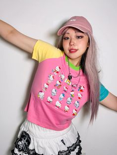 𝔇𝔢𝔱𝔞𝔦𝔩𝔰: Style: Kawaii, Y2k, Indie Material: 30% cotton This charming top features a cute kitty design and eye-catching pastel colors that are simply irresistible. Not only is it stylish, but it's also comfortable and easy to wear for any occasion. Made with premium material, perfect for spring & summer Free Shipping with over 80 $ purchase! We ship worldwide!! SIZE LENGTH BUST SHOULDER SLEEVES 16 in 27 in 12 in 5 inM 17 in 28 in 13 in 5 inL 18 in 30 in 13 in 5 inItem measured by hands ma Pastel Kitty, Kawaii Y2k, Style Kawaii, Simply Irresistible, Indie Pop, Cute Kitty, Today Only, Cat Shirts, Cami Tops