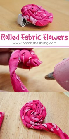 how to make rolled fabric flowers