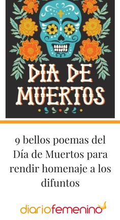 a poster with the words dia de muertos written in spanish and an image of a