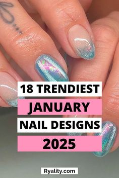 obsessed with the blue winter nails ideas January Birthday Nails, January Nail Ideas, January Nails Ideas, Blue Winter Nails, January Nail Colors, Winter Nails Ideas, January Nail, Simple Art Designs