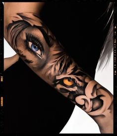 Female Forearm Tattoo Inspiration Ladies Forarm Tattoos, Color Arm Tattoos For Women Forearm, Reflection Tattoo Ideas For Women, Colored Forearm Tattoo Women, Tattoo Arm Cover Up, Lady Arm Tattoos, Eyes On Forearm Tattoo, Tiger Eye Tattoo For Women, Tattoo Pieces For Women