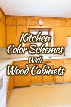 Kitchen Color Schemes: Modern Bungalow Kitchen with Wood Cabinets Kitchen Paint Colors With Hickory Cabinets, Light Oak Kitchen Cabinets Color Schemes, Cabinet Colour Combination, Kitchen Wall Colors With Oak Cabinets, Kitchen Color Schemes With Oak Cabinets, Kitchen Paint Colors With Oak Cabinets, Natural Maple Kitchen Cabinets, Kitchens With Wood Cabinets, Most Popular Kitchen Cabinet