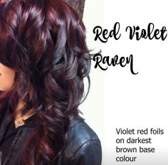 Violet Hair, Color Highlights, Red Violet, Long Red Hair, Burgundy Hair, Hair Color Highlights, Haircut And Color, Hair Color And Cut, Red Hair Color