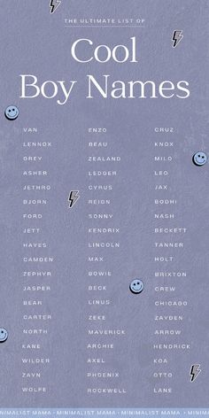 the ultimate list of cool boy names