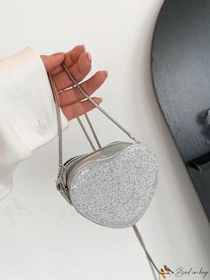 BirdinBag - Stylish Metallic Glitter Mini Bag with Chain Zipper - Ideal for Weddings, Proms, and Parties Bag With Chain, Novelty Bags, Polyvinyl Chloride, Chain Bag, Mini Fashion, Chain Bags, All Over Print, Mini Bag, Free Gifts