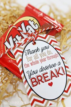 a candy bar wrapper with the words thank you for all you do