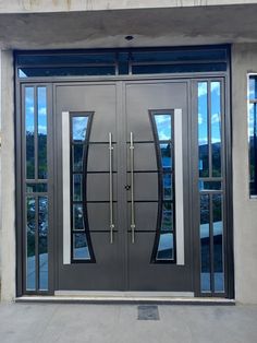 main door grill design modern iron Door Grills Modern, Metal Double Doors Design, Doors Interior Modern Front Entrances, Modern Front Entry Door, Steel Door Design Modern, Iron Door Design Modern Entrance, Steel Door Design Entrance, Maindoors Design Modern, Main Entrance Door Design Modern