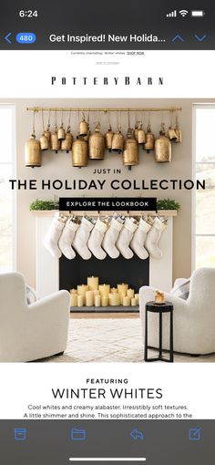 the holiday collection from pottery barn