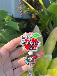 Cute way to liven up your badge for work!  Badge size is 2" , Price includes 1 badge and hardware of your choice Teacher Badge Holder, Teacher Badge, Work Badge, Badge Holder, Id Holder, Apple Pencil, Badge Holders Lanyard, Badge Holders, Pencil