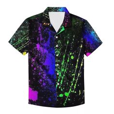 PRICES MAY VARY. Fashion: Soft, comfortable cute unique Colorful Tie Dye Novelty Print short sleeve fashion casual Hawaiian summer beach shirt button down top plus size t shirt for men. Lots size for you to choose: XXS, XS, S, M, L, XL, 2XL, 3XL, 4XL, 5XL oversized hawaiian shirt. Fabric: 100% Polyester High quality comfy material will give you a comfortable felling in this Summer, Spring, Fall, Autumn. STYLISH AND CLASSIC: Our unique and exclusive prints are interpreted into a trendy button dow Summer Multicolor Collared T-shirt, Multicolor Collared T-shirt For Summer, Blue Shirt For Summer Party, Multicolor Half Sleeve T-shirt For Summer, Collared Multicolor T-shirt For Summer, Blue Summer Party Shirt, Black Collared Shirt For Beach Season, Multicolor Relaxed Fit Hawaiian Shirt With Short Sleeves, Collared Printed T-shirt For Summer