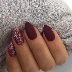 55+ Trendy Manicure Ideas In Fall Nail Colors；Purple Nails; Manicure; Fall Nails;Trendy nails; gel nails; nails shop Stars Nails, Almond Nails Designs, Almond Acrylic Nails, Super Nails, Sparkle Nails, Ideas Nails, Fall Nail Colors, Nails Gel, Neon Nails