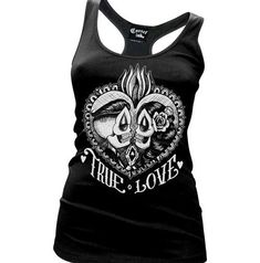 Show off your true love with this stylish racer back tank top. made with pre-shrunk 100% cotton, this tattoo fashion tank top is perfect for any occasion. get yours today! Sinful Clothing, Clothing Art, Flex Fit Hats, Skull Clothing, Inked Shop, Halloween Vampire, Best Tank Tops, Gothic Horror, Skull Fashion