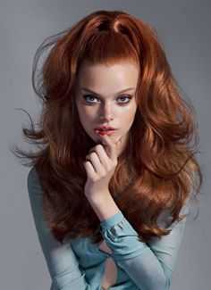 Redhead Hairstyles, Cheveux Oranges, Copper Hair Color, Retro Hairstyles, Red Hair Color, Long Red, Ginger Hair