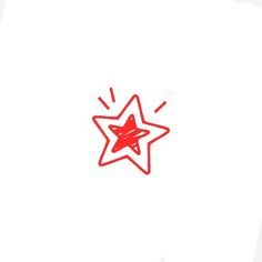 a red star on a white background