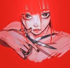 Red Icon Pfp, Anime Illustration, Creepy Pictures, Photoshop Painting, Swag Art, Pretty Drawings, Icon Pfp, Ethereal Art, Funky Art