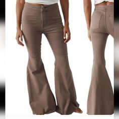 Nwt! Free People Flare On Pant.Size: 30| Color: Mocha * Approximately Measurements: Inseam: 32", Rise 12",Hip To Hip: 16",Waist 15" Fitted Full Length Brown Flare Jeans, Summer Stretch Brown Jeans, Brown Stretch Jeans For Summer, Fitted Brown Wide Leg Pants, Trendy Style, Trendy Fitted Brown Wide Leg Pants, High Rise Brown Cotton Flare Jeans, Fitted Flare Brown Bottoms, High Rise Brown Cargo Pants, Fitted Brown Flare Jeans