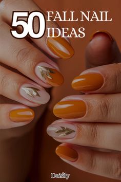 Looking for fall nail inspiration? We've got 50 chic, fall nail design ideas to try that are on trend for the season! So many styles from minimal fall nails to warm autumn tones. It's time for your fall manicure!