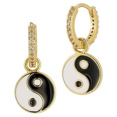 Accessorize in style with these WINX 18k Gold Plated Cubic Zirconia Yin Yang Earrings. Click on this JEWELRY & WATCHES GUIDE to learn about fit, styles, materials and more! Accessorize in style with these WINX 18k Gold Plated Cubic Zirconia Yin Yang Earrings. Click on this JEWELRY & WATCHES GUIDE to learn about fit, styles, materials and more! FEATURES Length: 25.4 mm Backings: click-it Nickel free Metal: brass Plating: rhodium, 18k gold Finish: polished Packaging: pouchSTONE DETAILS Stone type: White Cubic Zirconia Pierced Hoop Earrings, Yin Yang, Gold Finish, Gender Female, In Style, Jewelry Earrings Dangle, Cubic Zirconia, Jewelry Watches, Age Group