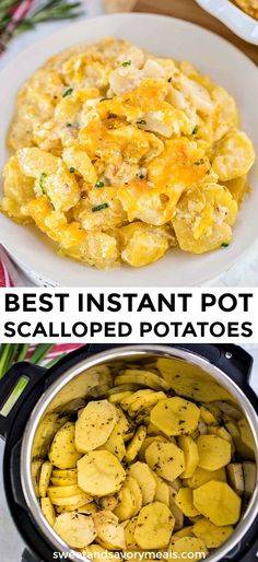 the best instant pot potato recipe is in this collage and it's ready to be eaten