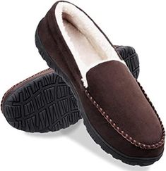 Pull On closure Warm and Comfortable Slippers for Men: these loafer slippers for men with breathable microsuede upper & soft faux fur lining material keep your feet comfy and cozy. You also will not feel tired when you are driving. High Density Memory Foam: These men slippers with thick comfy memory foam fully relax your feet to reduce foot pain and control foot motion giving you a custom fit for maximized comfort. Foam House, Slippers Outfit, House Shoes Slippers, Indoor Outdoor Slippers, Memory Foam Shoes, Men Slippers, Slippers For Men, Man Of The House