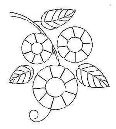 a flower with leaves is shown in the shape of a circle on a white background