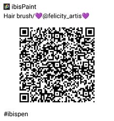 a qr code with the words ibpspaint hair brush @ felicity - arts on it