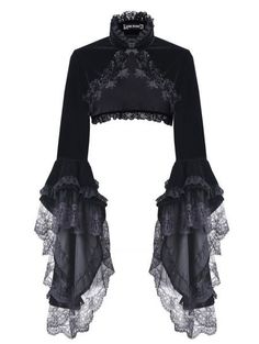 Velvet Bolero, Dark In Love, Lace Bolero, Gothic Clothes, Dark Fashion