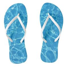 Sparkling Blue Swimming Pool Blue Water Monogram Flip Flops - blue gifts style giftidea diy cyo Blue Swimming Pool, Pool Blue, Womens Hiking Shoes, Lady Dress, Blue Gifts, Blue Sandals, Monogram Gifts, Sandals Flip Flops, Gifts Unique