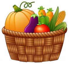 a basket filled with lots of different types of vegetables