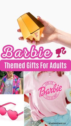 barbie themed gifts for adults including sunglasses, t - shirts and other items with the words barbie