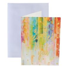 a greeting card with the words all you need is love and watercolors on it