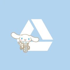 a cartoon bunny riding a bike with the letter a in the background and an arrow above it