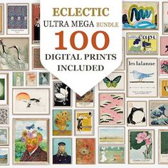 the cover of eclectic ultra mega bundle 100 digital print's included by various artists