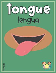 a book cover for tongue lengua with an image of a mouth and tongue sticking out