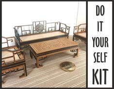 an image of a living room setting with text that reads do it your self kit