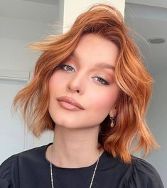 Short Copper Hair, Copper Blonde Hair Color, Copper Blonde Hair, Bronze Hair, Ginger Hair Color, Copper Hair Color, Heart Hair, Hair Color Highlights, Short Hair Color