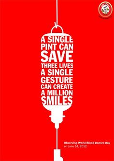 a red poster with the words, a single point can save three lives