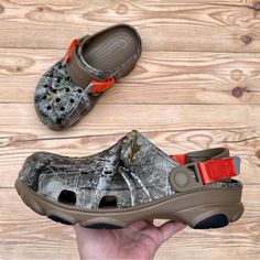 Brand New Crocs Realtree Edge All-Terrain Clog Color: Walnut Camo Men’s Size 5 / Women’s Size 7 Men’s Size 6 / Women’s Size 8 Men’s Size 7 / Women’s Size 9 Men’s Size 8 / Women’s Size 10 Men’s Size 13 New Crocs, Camo Men, Size 8 Women, Crocs Shoes, Size 13, Clogs, Camo, Athletic Shoes, Walnut