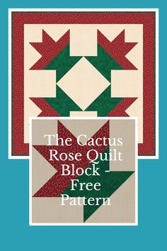 Cactus Rose Quilt Block Rose Quilt Pattern, Rose Quilt Block Pattern, Quilt Roses Pattern, Pixelated Rose Quilt, Cactus Rose Quilt Pattern, Rose Quilt