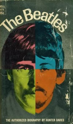 an advertisement for the beatles featuring john lennon and paul jones, with two different faces