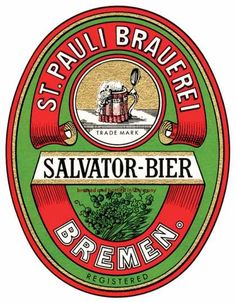 a label for a beer with the name salvator - bier on it