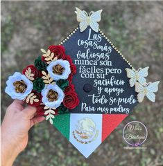 Custom Mexican Graduation Cap Floral Mexican Grad Cap Personalized Mexican Graduation Cap Cover Floral Sunflower
/Custom graduation cap topper mexican mortarboard Mexican Flags, Graduation Cap Decoration, Cap Decorations, Graduation Photoshoot