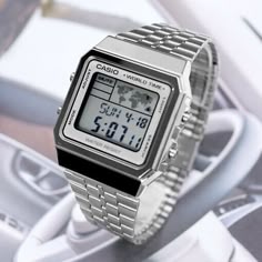 CASIO Man Metal Band Wrist Watch A500WA-7 Description -Package : 1EA -Size : 39*34mm Policy Please confirm the address, it will be sent to the confirmed address The tax must be paid by the buyer. Please check your local taxes Shipping Economy Shipping - Korea Post 20-40 business days Standard Shipping - Korea Post 10-30 business days Expedited shipping - Korea Post EMS 2-7 business days Modern Silver Digital Watch With Stopwatch, Modern Silver Watch Accessories With Stopwatch, Modern Silver Stopwatch Watch Accessories, Silver Digital Watch With Chronograph And Rectangular Dial, Silver Digital Watch With Subdials And Rectangular Dial, Silver Digital Watch With Date Display, Silver Classic Digital Watch With Date Display, Classic Silver Digital Watch With Date Display, Retro Silver Watch With Analog Display